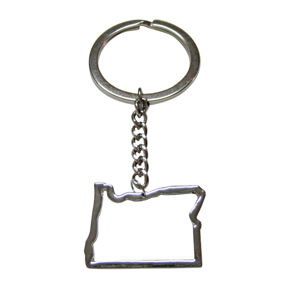 Oregon State Map Outline Keychain - image 1